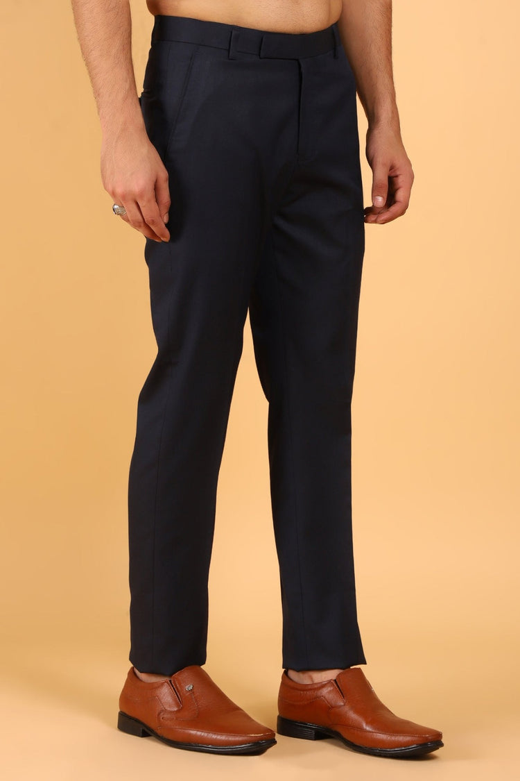 Bluebird Men's Polycotton Black Trouser - Veshbhoshaa