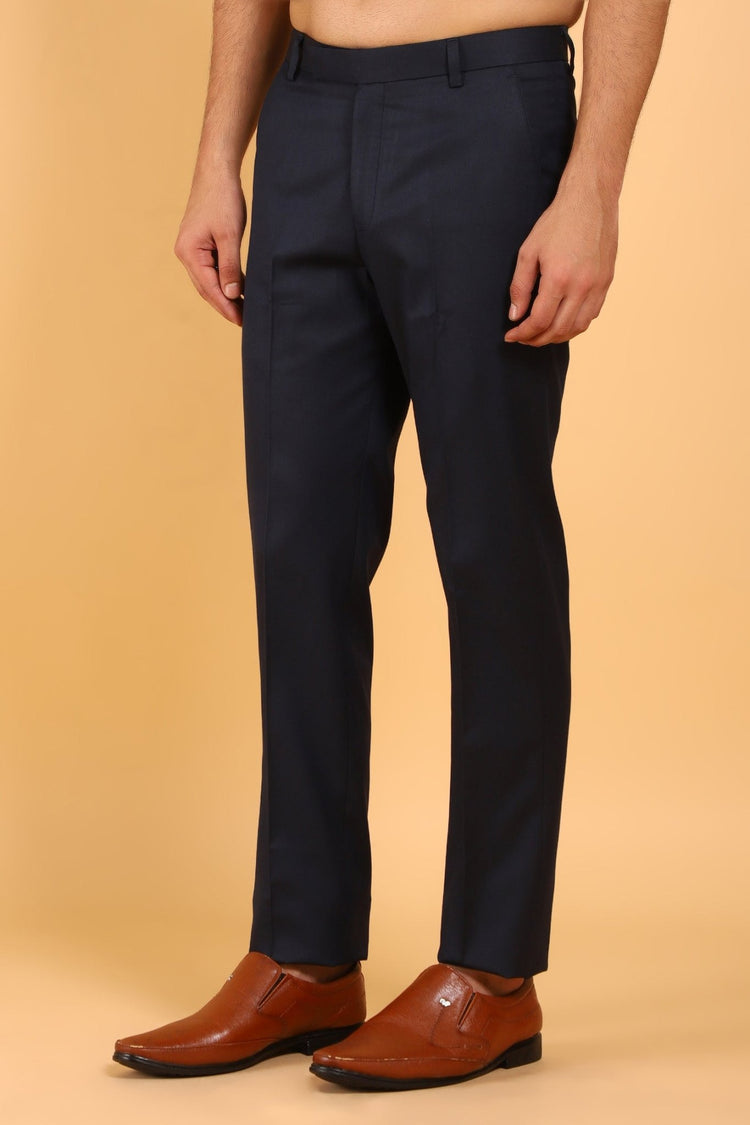 Bluebird Men's Polycotton Black Trouser - Veshbhoshaa
