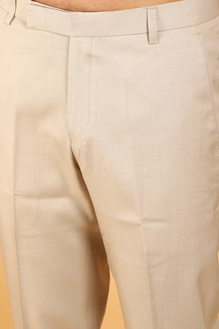 Bluebird Men's Polycotton Cream Trouser - Veshbhoshaa