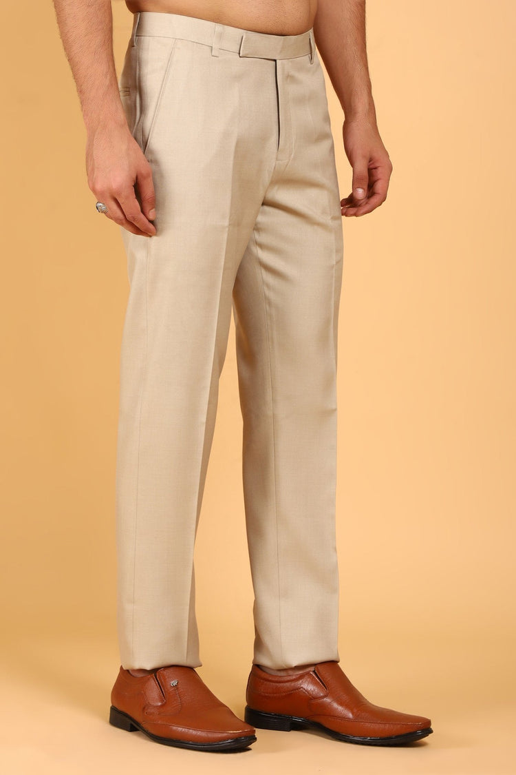 Bluebird Men's Polycotton Cream Trouser - Veshbhoshaa