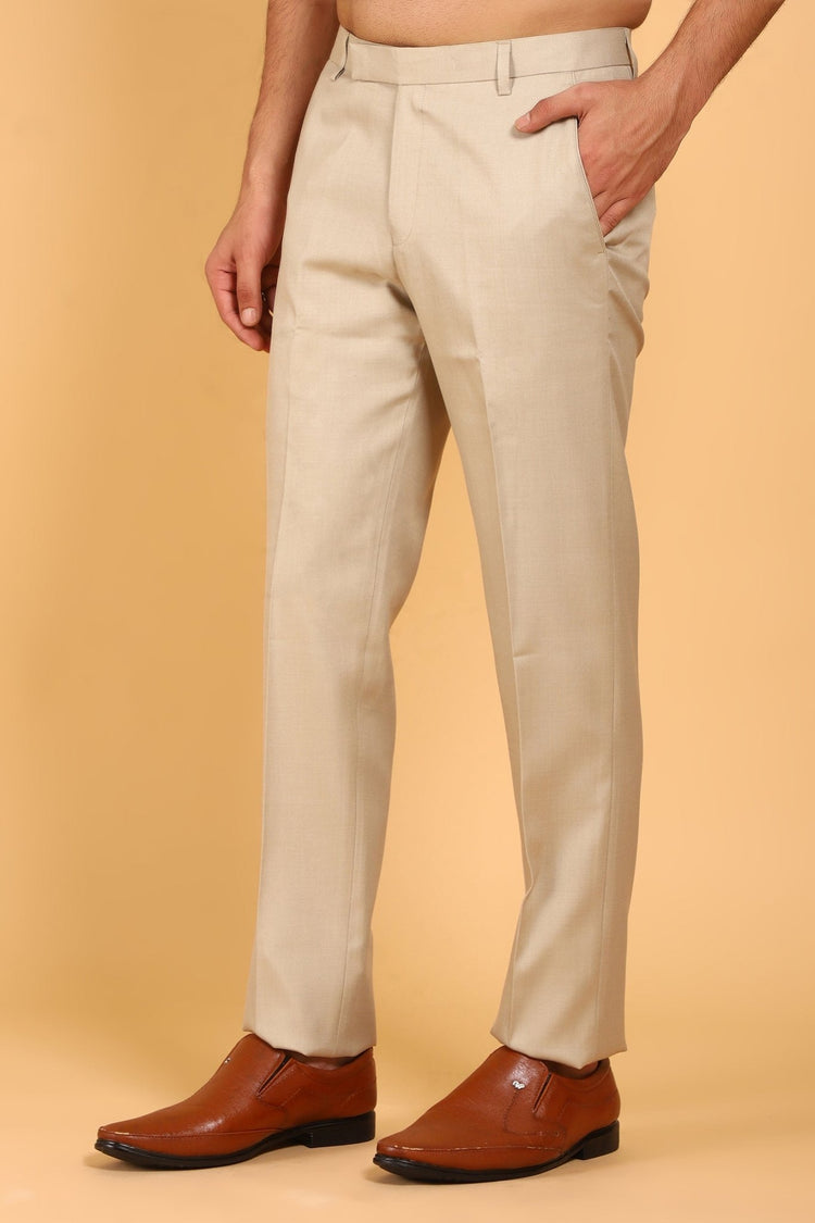 Bluebird Men's Polycotton Cream Trouser - Veshbhoshaa