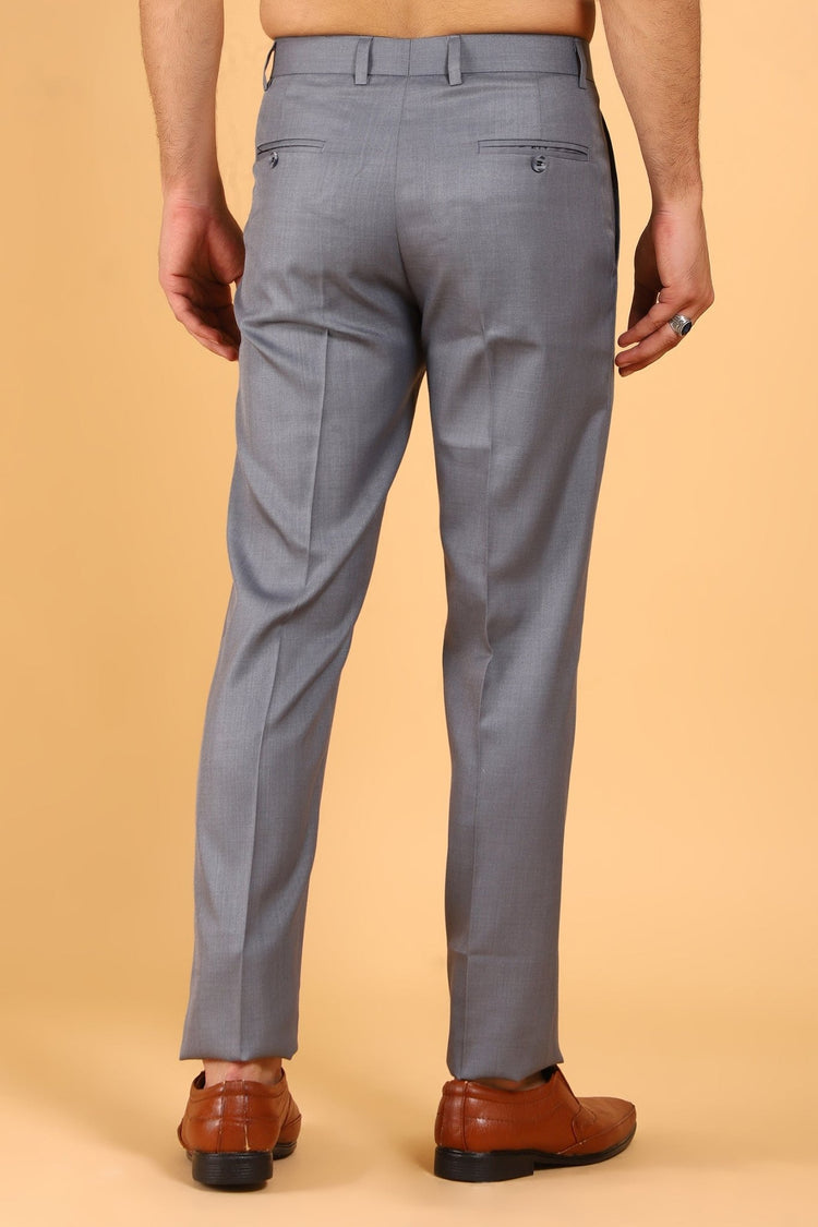 Bluebird Men's Slate Grey Polycotton Trouser - Veshbhoshaa