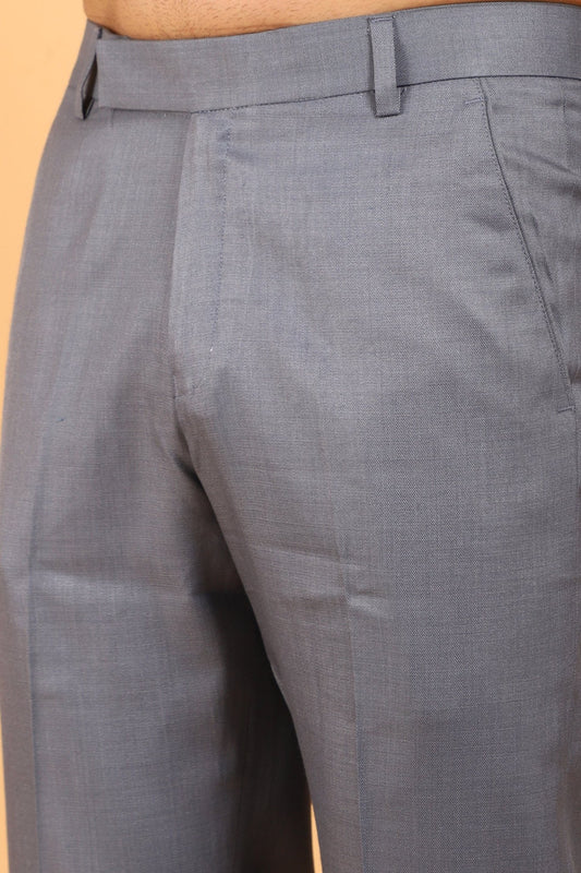 Bluebird Men's Slate Grey Polycotton Trouser - Veshbhoshaa