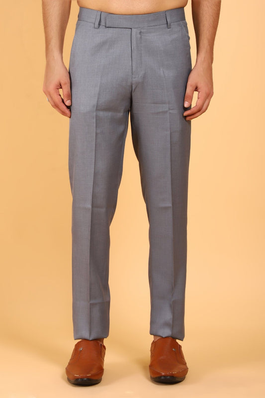 Bluebird Men's Slate Grey Polycotton Trouser - Veshbhoshaa