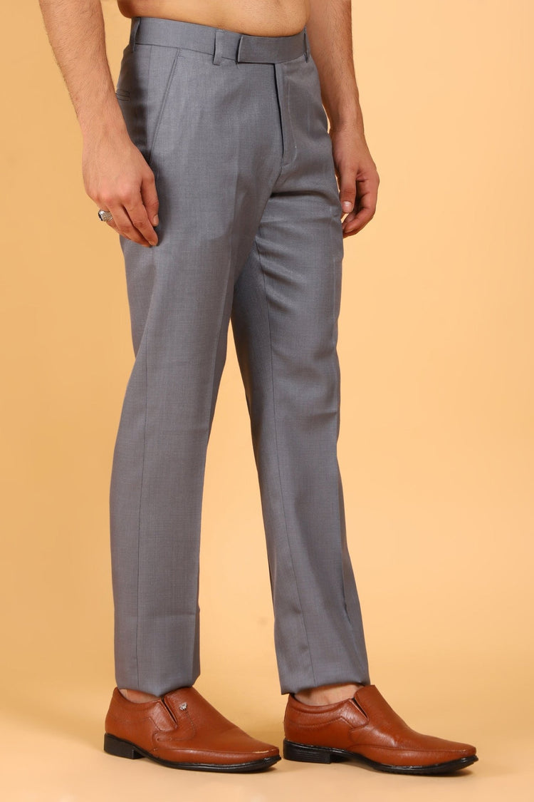 Bluebird Men's Slate Grey Polycotton Trouser - Veshbhoshaa