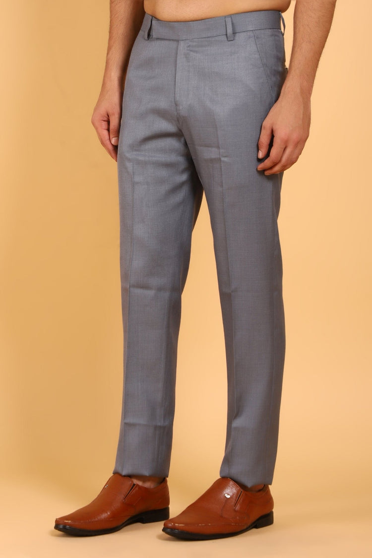 Bluebird Men's Slate Grey Polycotton Trouser - Veshbhoshaa
