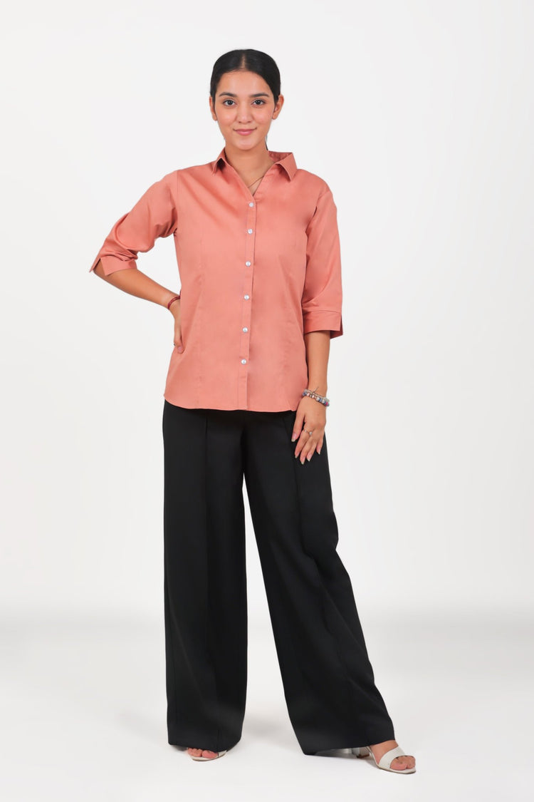 Bluebird Women Black Solid Casual Bell Bottom Trouser - Veshbhoshaa