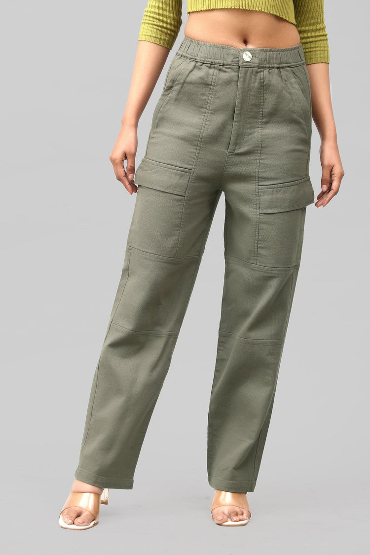 Bluebird Women's Cotton Cargo Pants – Bold Comfort in Green - Veshbhoshaa