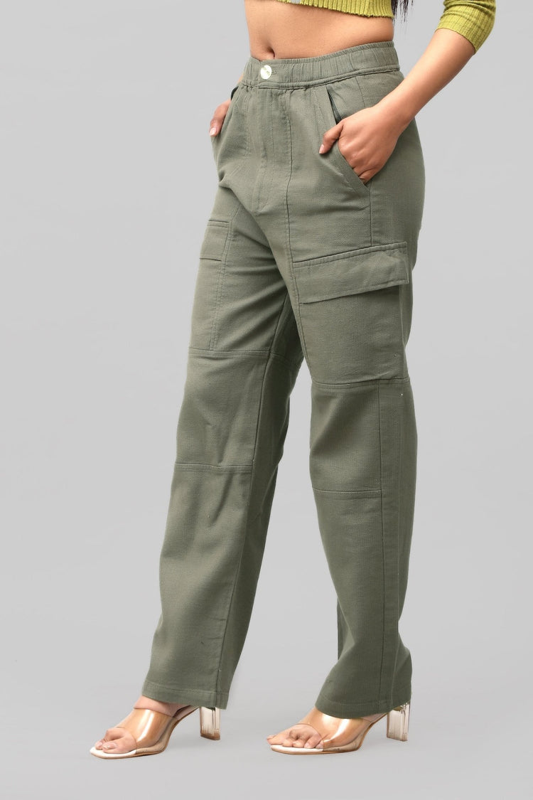 Bluebird Women's Cotton Cargo Pants – Bold Comfort in Green - Veshbhoshaa