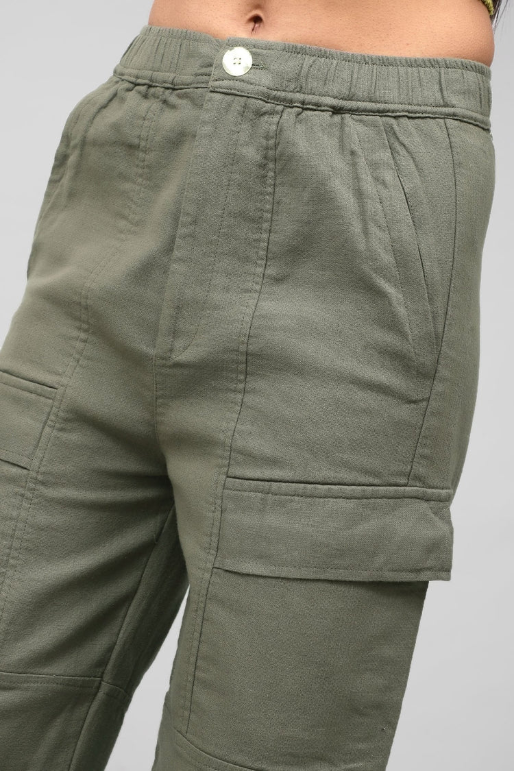 Bluebird Women's Cotton Cargo Pants – Bold Comfort in Green - Veshbhoshaa
