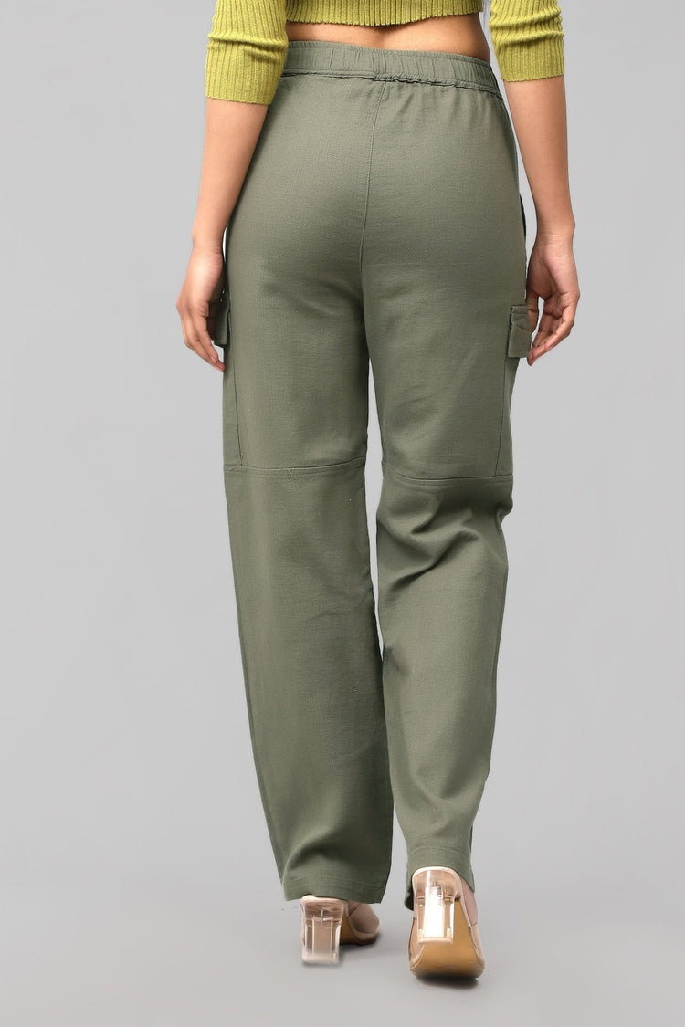 Bluebird Women's Cotton Cargo Pants – Bold Comfort in Green - Veshbhoshaa