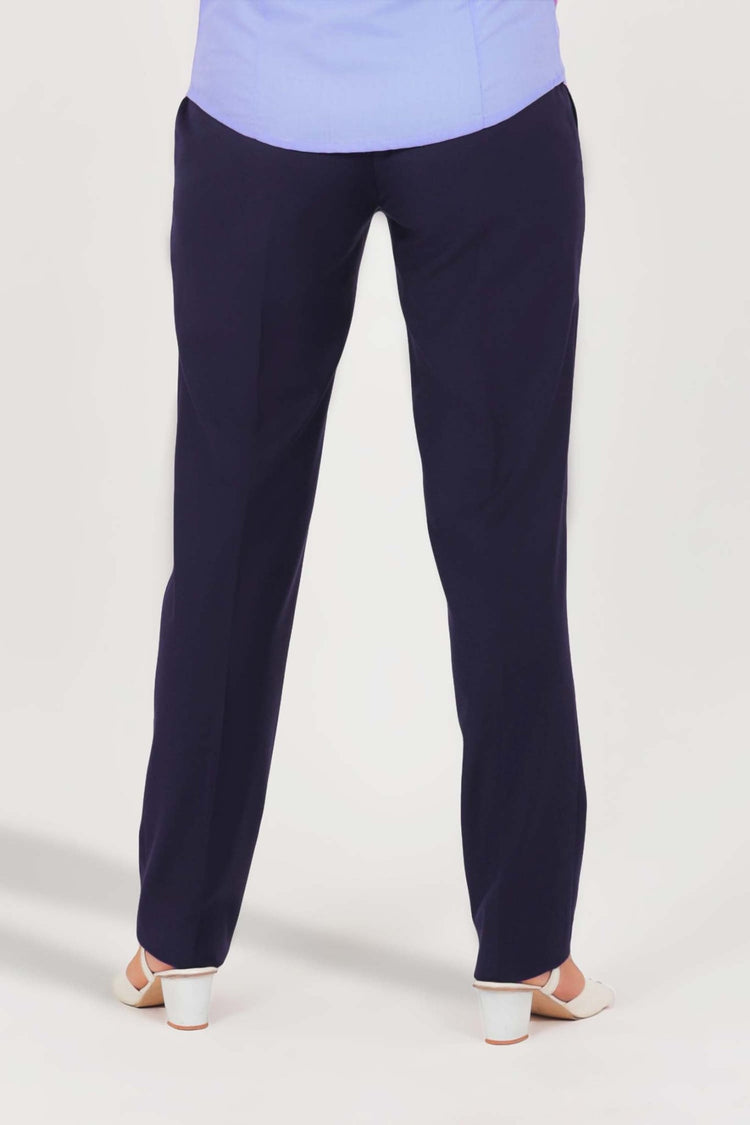 bluebird Women's Navy Blue Casual Formal Trouser - Veshbhoshaa