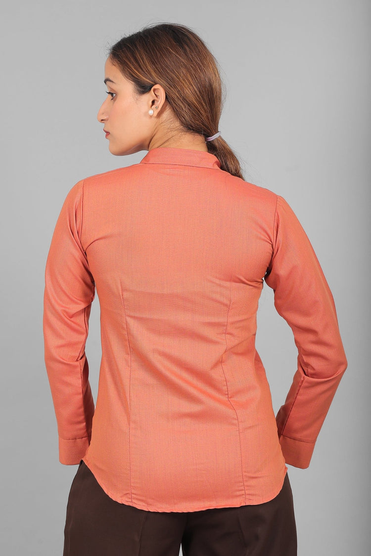 bluebird Women's Peach Shirt - Veshbhoshaa