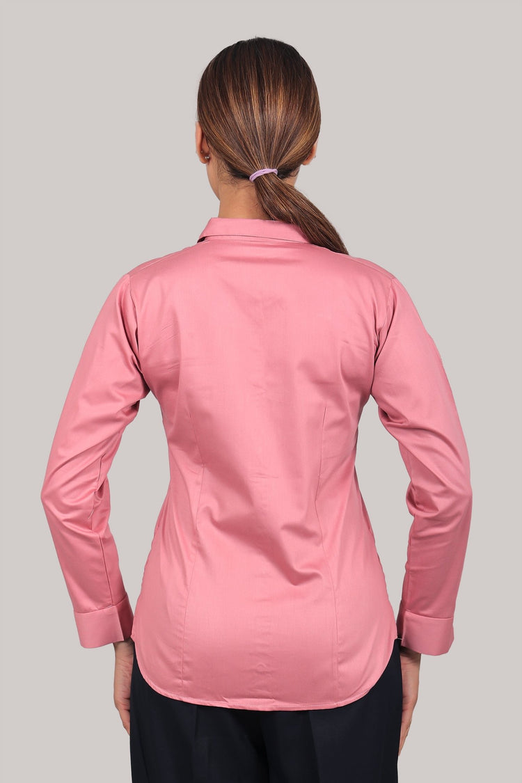 bluebird Women's Pink Satin Shirt - Veshbhoshaa