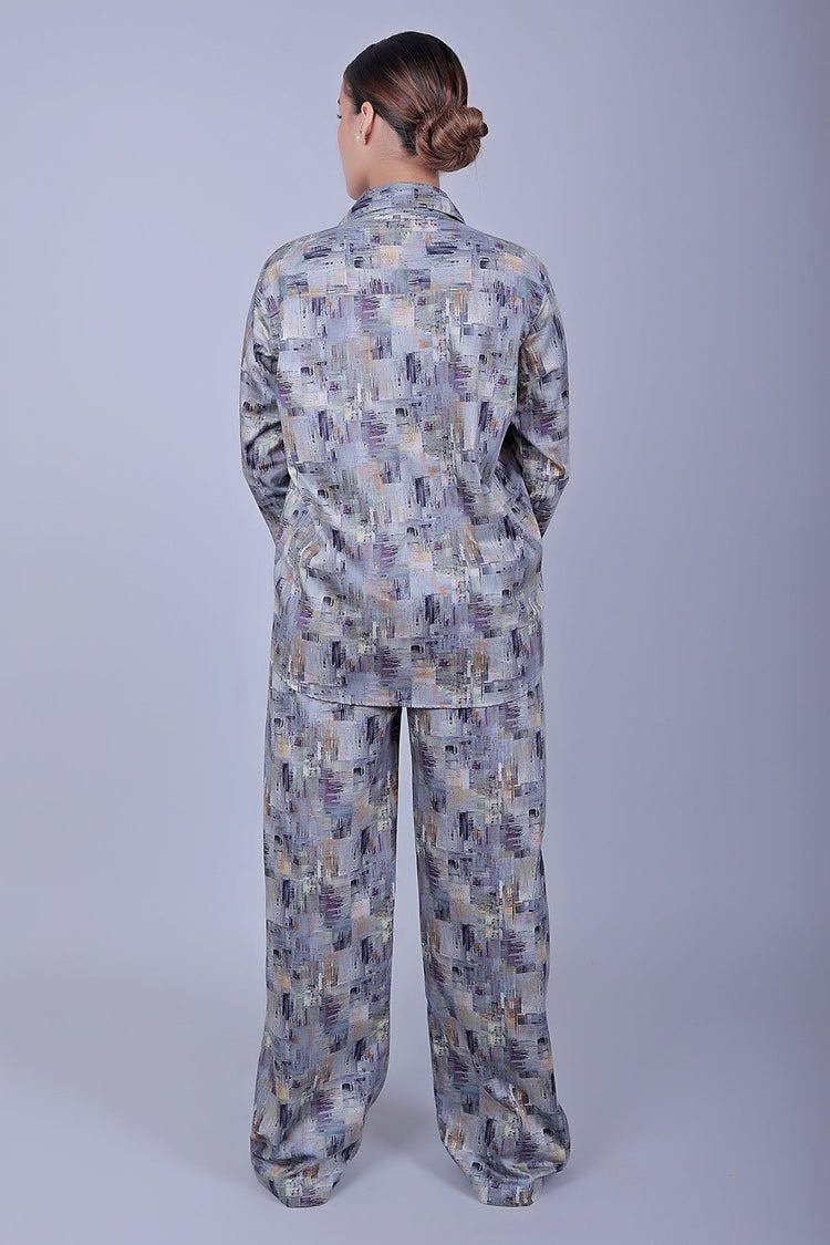 Bluebird Women's Printed Co - ord Set Grey - Veshbhoshaa