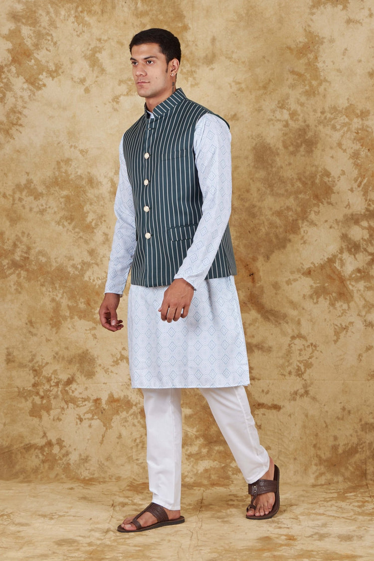 Bluesaanchi Casual Grey Waistcoat set - Veshbhoshaa