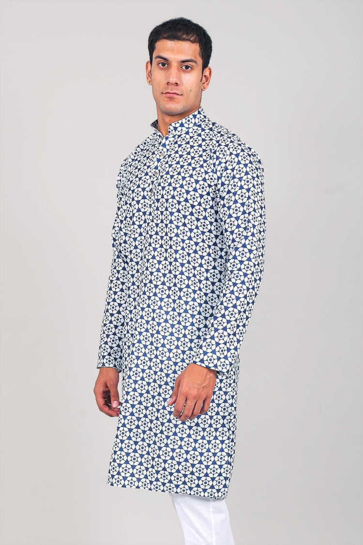 Bluesaanchi Elegantly Casual Blue Kurta set - Veshbhoshaa