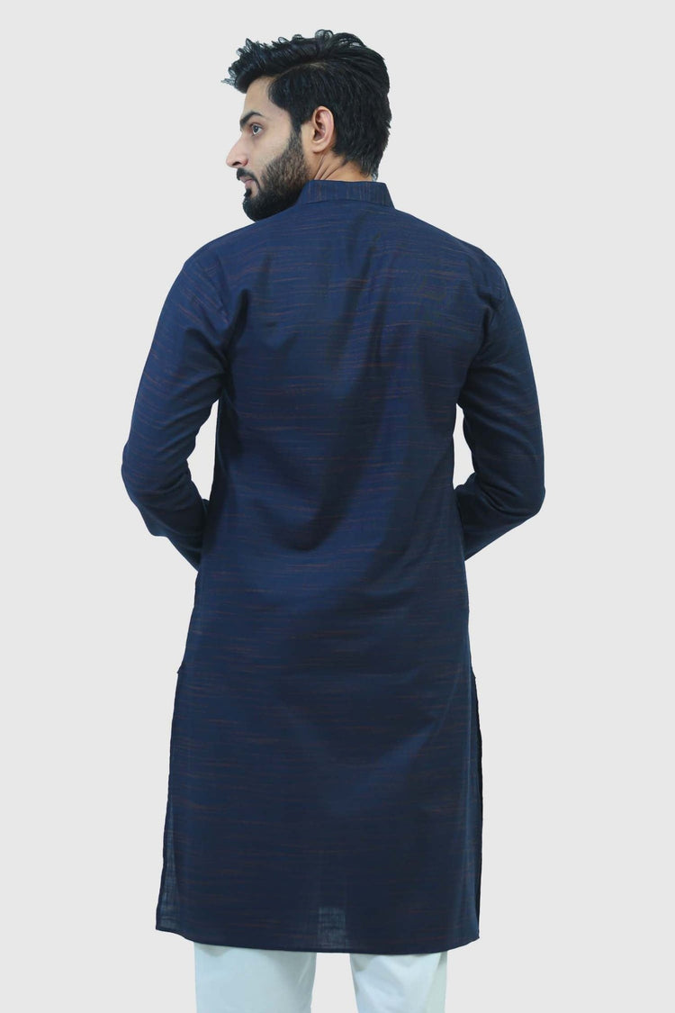 Bluesaanchi Men's Navy Blue Kurta Set - Veshbhoshaa