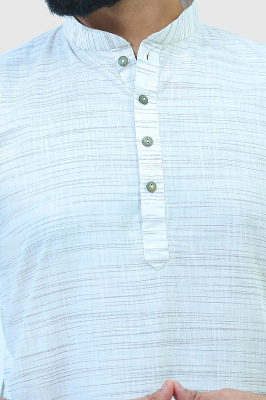 Bluesaanchi Men's White Kurta Set - Veshbhoshaa