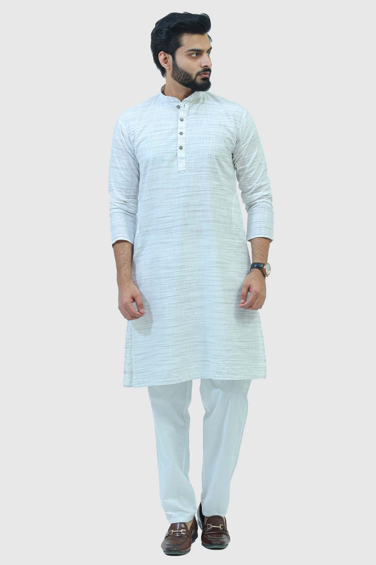 Bluesaanchi Men's White Kurta Set - Veshbhoshaa