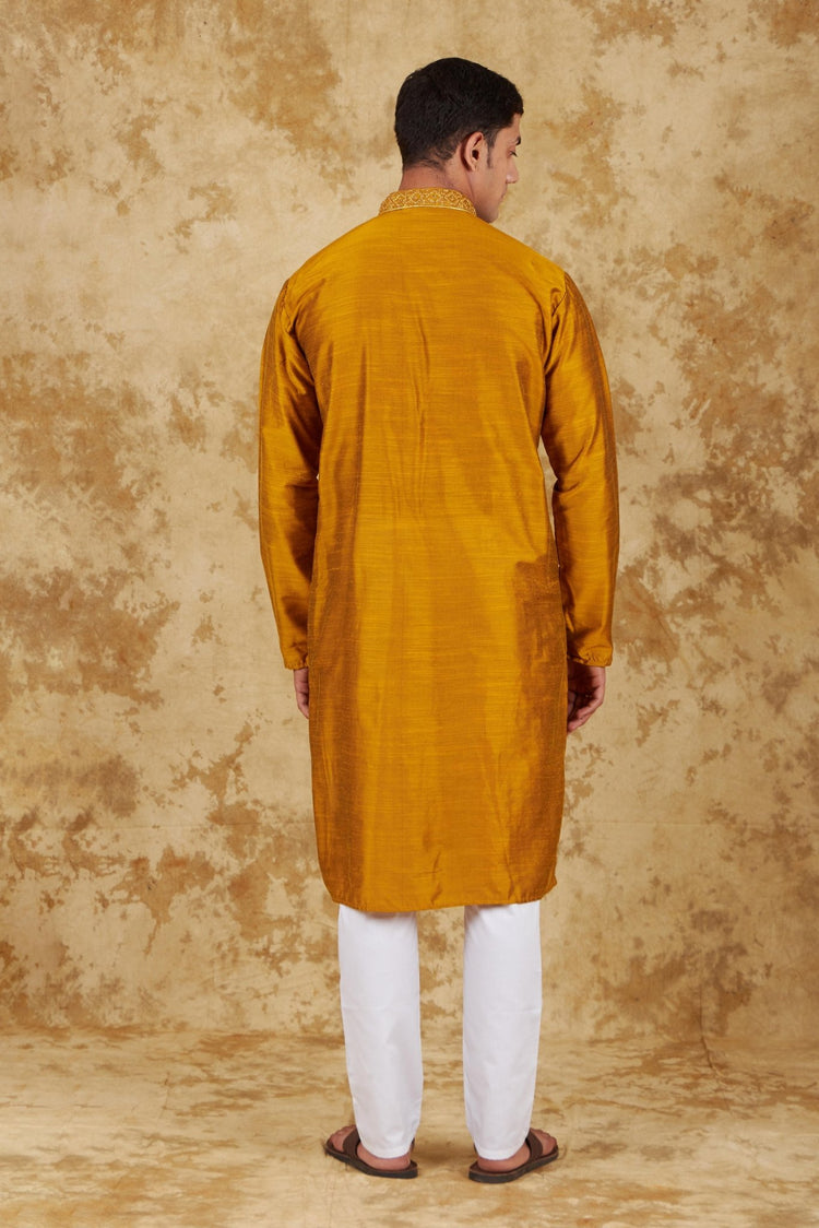Bluesaanchi Royal Elegance Bronze Handloom Embroidery Kurta Set - Veshbhoshaa