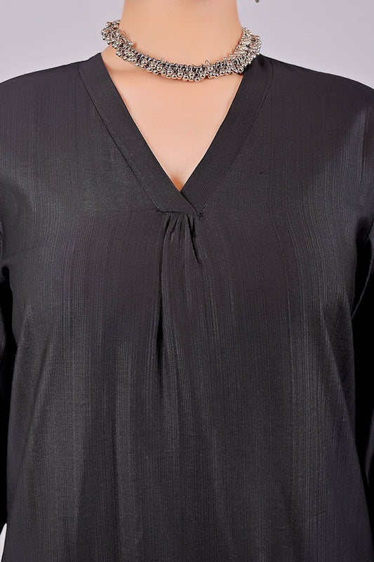 Bluesaanchi Women's Black Kurti With Trouser Pajama Set - Veshbhoshaa