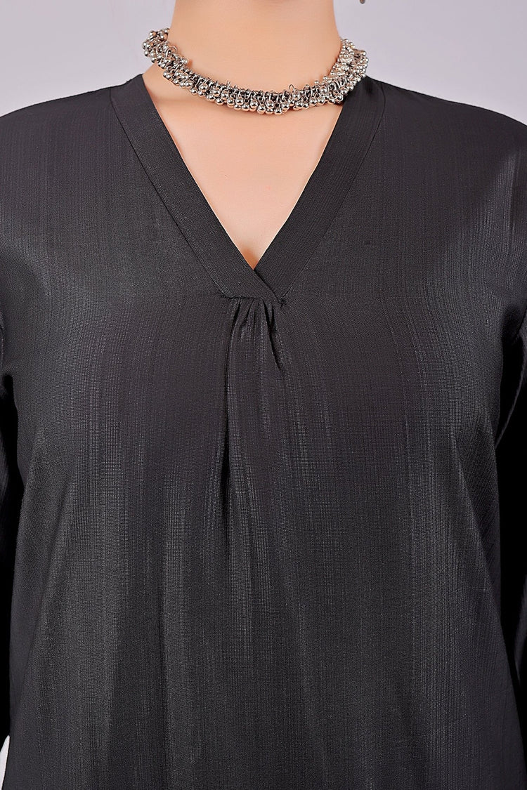 Bluesaanchi Women's Black Kurti With Trouser Pajama Set - Veshbhoshaa