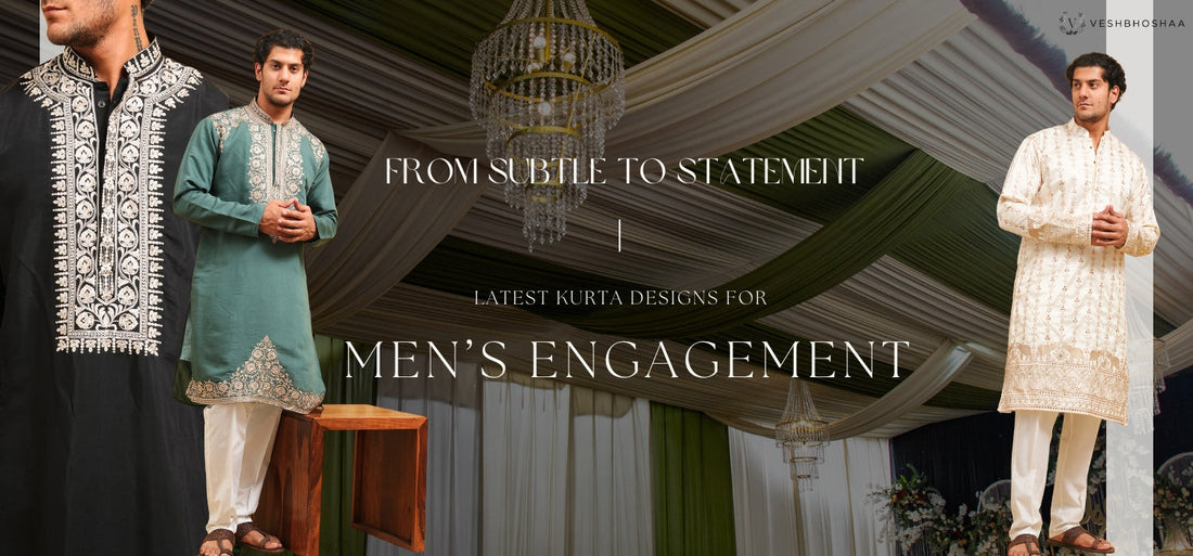 Latest Kurta Designs for Men's Engagement Function Latest Kurta Designs for Men's Engagement Function