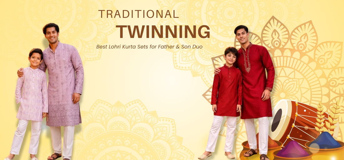 Traditional Twinning: Best Lohri Kurta Sets for Father & Son Duo