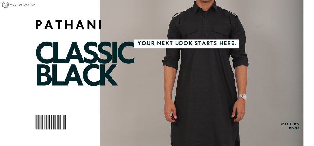 Why Buy a Black Pathani Kurta Set from Veshbhoshaa