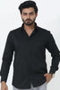 BLUEBIRD MEN'S BLACK COTTON LYCRA FORMAL SHIRT