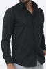 BLUEBIRD MEN'S BLACK COTTON LYCRA FORMAL SHIRT