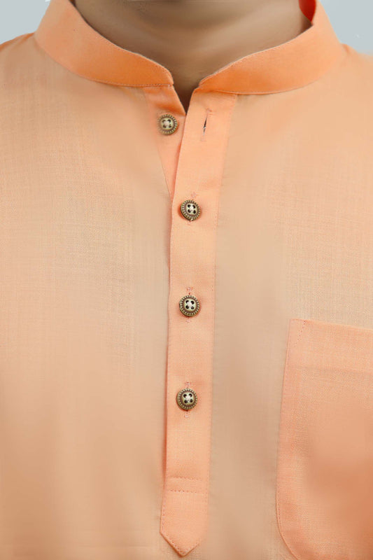 Casual Men's peach collor kurta pajama set