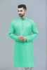 BLUESAANCHI MEN'S CASUAL GREEN KURTA SET