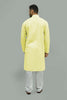 Casual Men's light lemon collor kurta pajama set