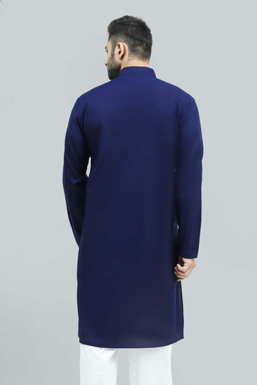 BLUESAANCHI MEN'S CASUAL DARK BLUE KURTA SET