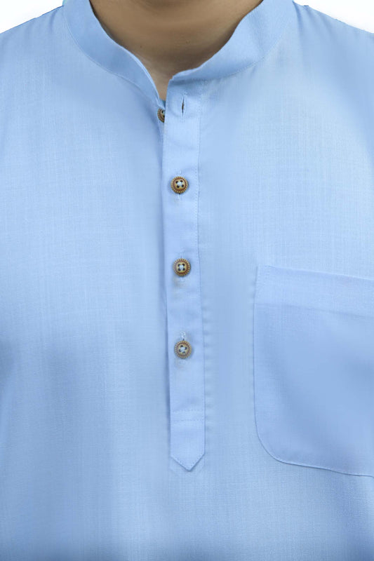 Casual Men's light blue collor kurta pajama set