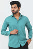 BLUEBIRD MEN'S SEA GREEN COTTON LYCRA FORMAL SHIRT