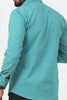 BLUEBIRD MEN'S SEA GREEN COTTON LYCRA FORMAL SHIRT