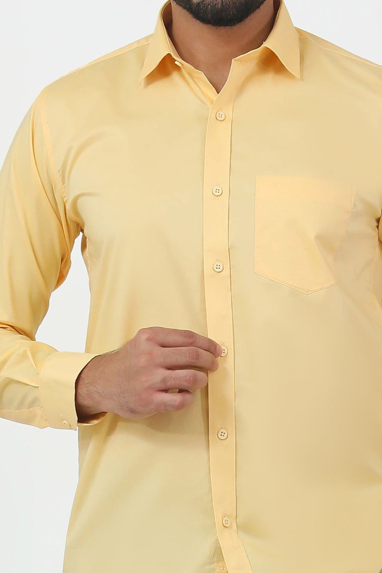 BLUEBIRD MEN'S YELLOW FORMAL SHIRT