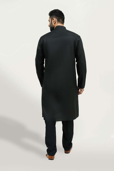 BLUESAANCHI MEN'S CASUAL BLACK KURTA SET