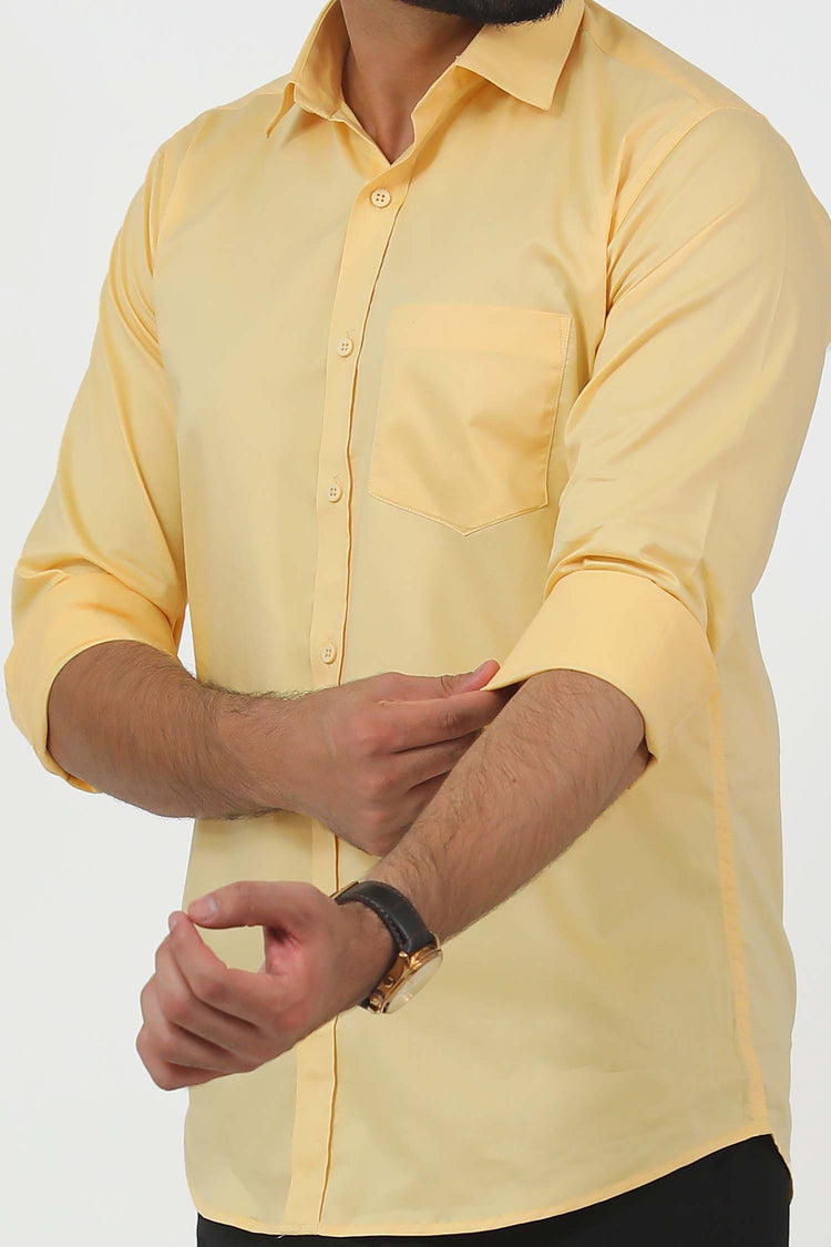 BLUEBIRD MEN'S YELLOW FORMAL SHIRT