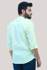 Bluebird Men's Short Kurta in Lemon- 100% Pure Cotton (Copy)