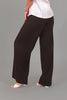 WOMEN CHOCOLATE SOLID CASUAL BELL BOTTOM  TROUSERS