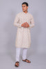 Bluesaanchi Men's Chikankari Threadwork & Sequin Kurta Set – White