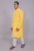 Bluesaanchi Men's Chikankari Threadwork & Sequin Kurta Set –Yellow
