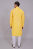Bluesaanchi Men's Chikankari Threadwork & Sequin Kurta Set –Yellow