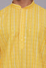 Bluesaanchi Men's Chikankari Threadwork & Sequin Kurta Set –Yellow
