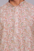 Bluesaanchi Men's Chikankari Threadwork & Sequin Kurta Set –Pink White