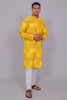 Bluesaanchi Men's Chikankari Threadwork & Sequin Kurta Set –Dark Yellow